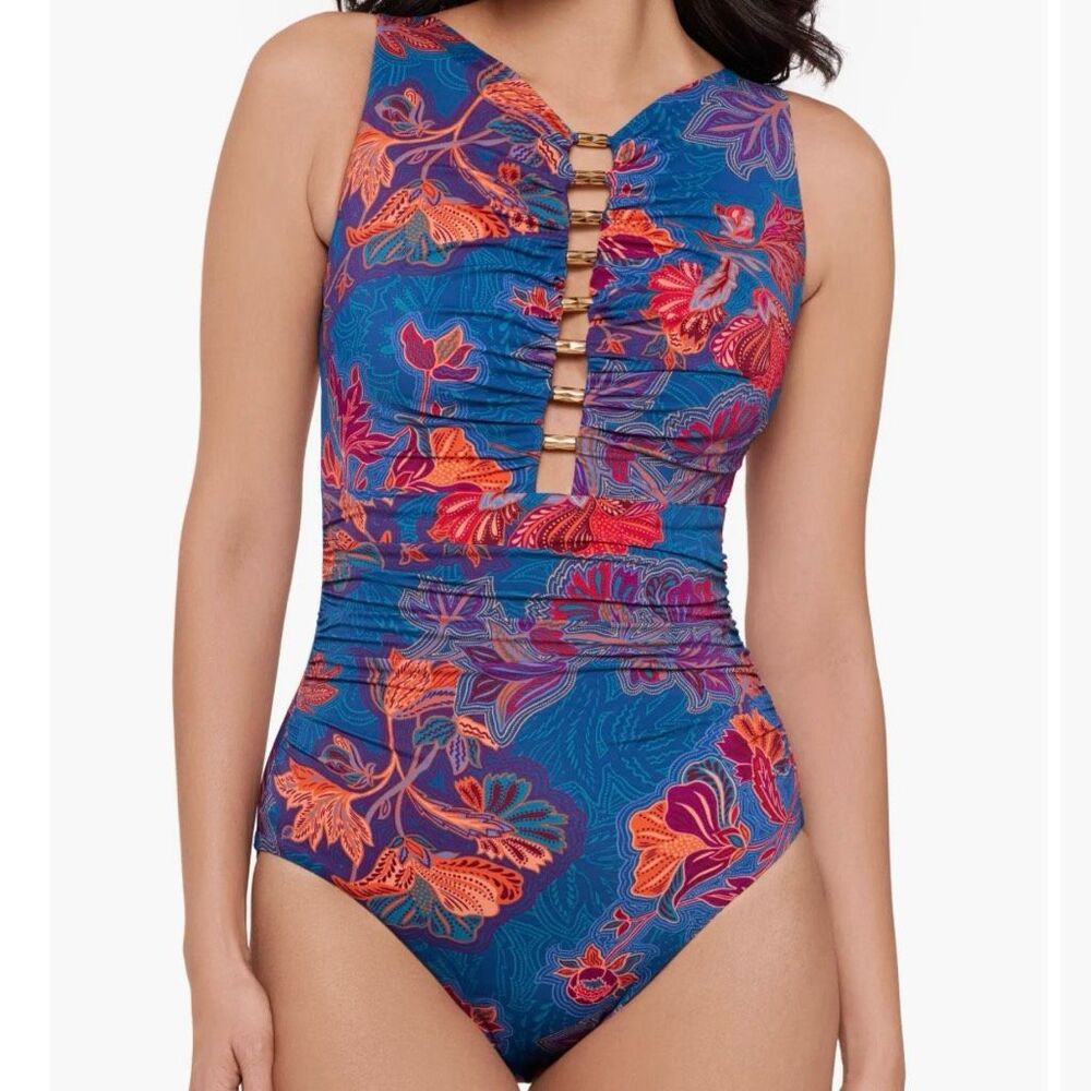 Miraclesuit Decoupage Swizzle One Piece Swimsuit 8